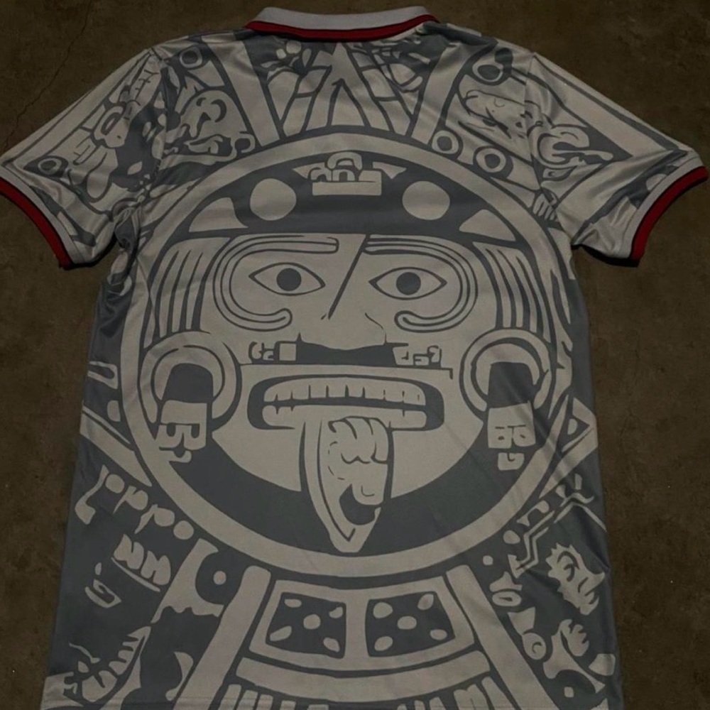 Aztec Design Gray Polo Shirt